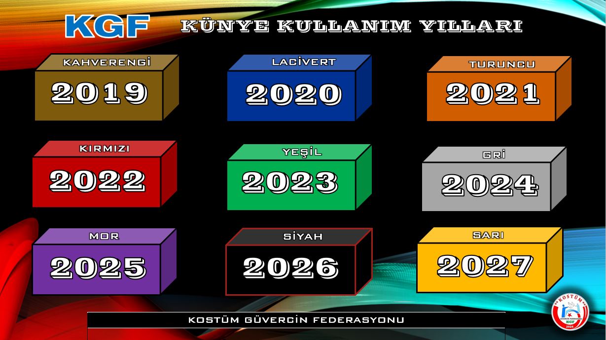 KÜNYE KULLANIM YILLARI